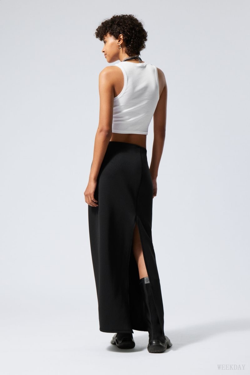 Weekday Minimal Long Skirt 黒 | EOXV9235