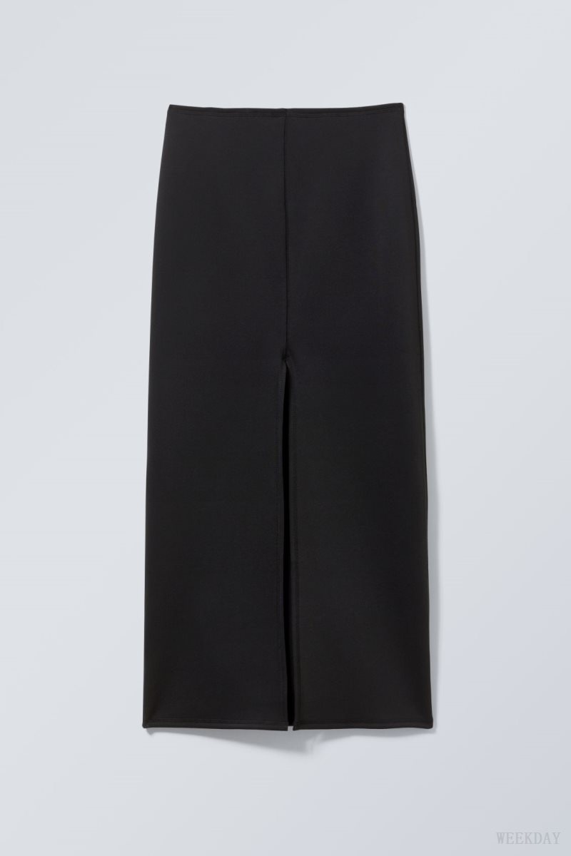 Weekday Minimal Long Skirt 黒 | EOXV9235