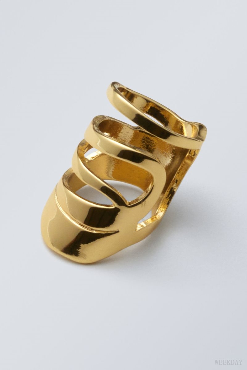 Weekday Motion Ring Golden | UJAI9285