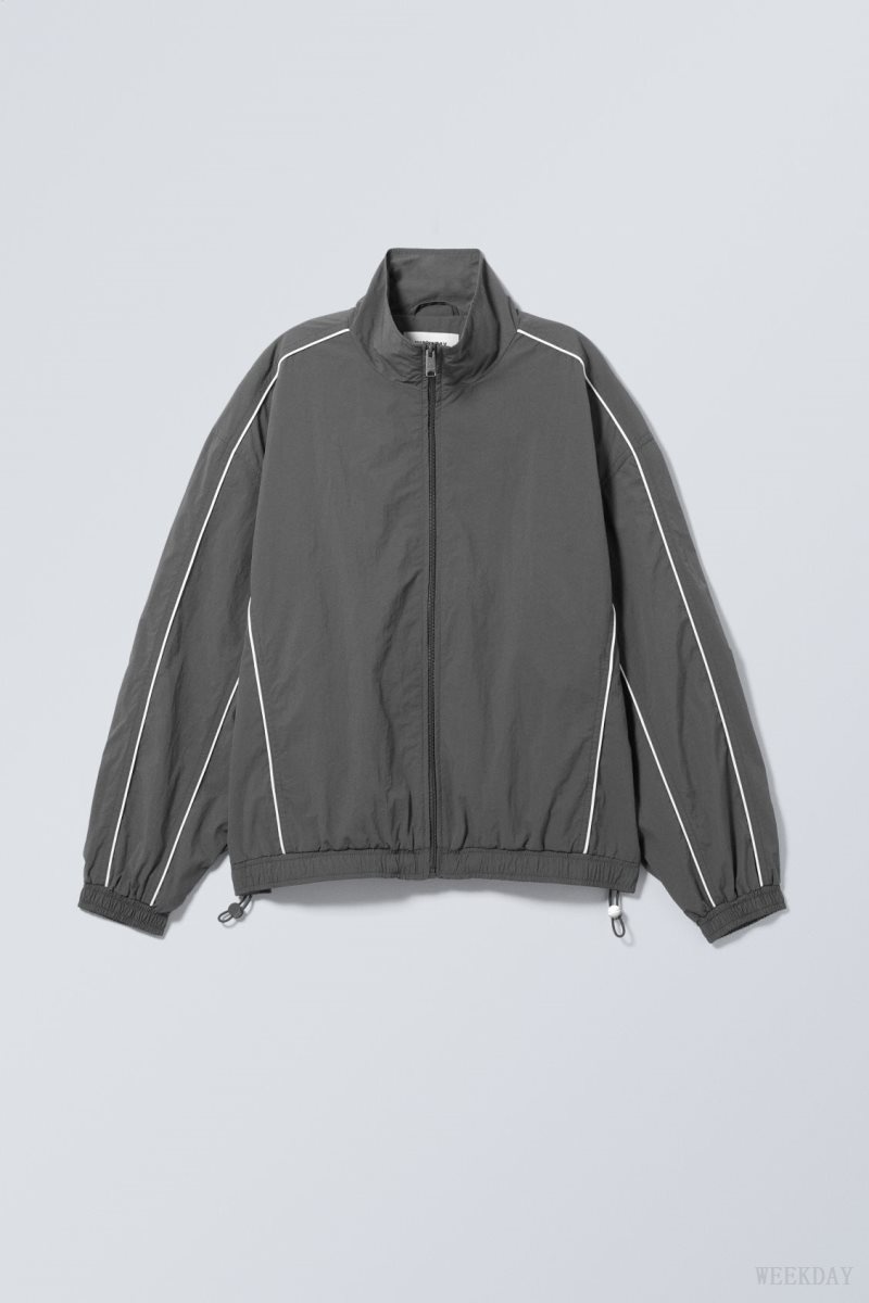 Weekday Nera Windbreaker Jacket 暗グレー | TEOB0738