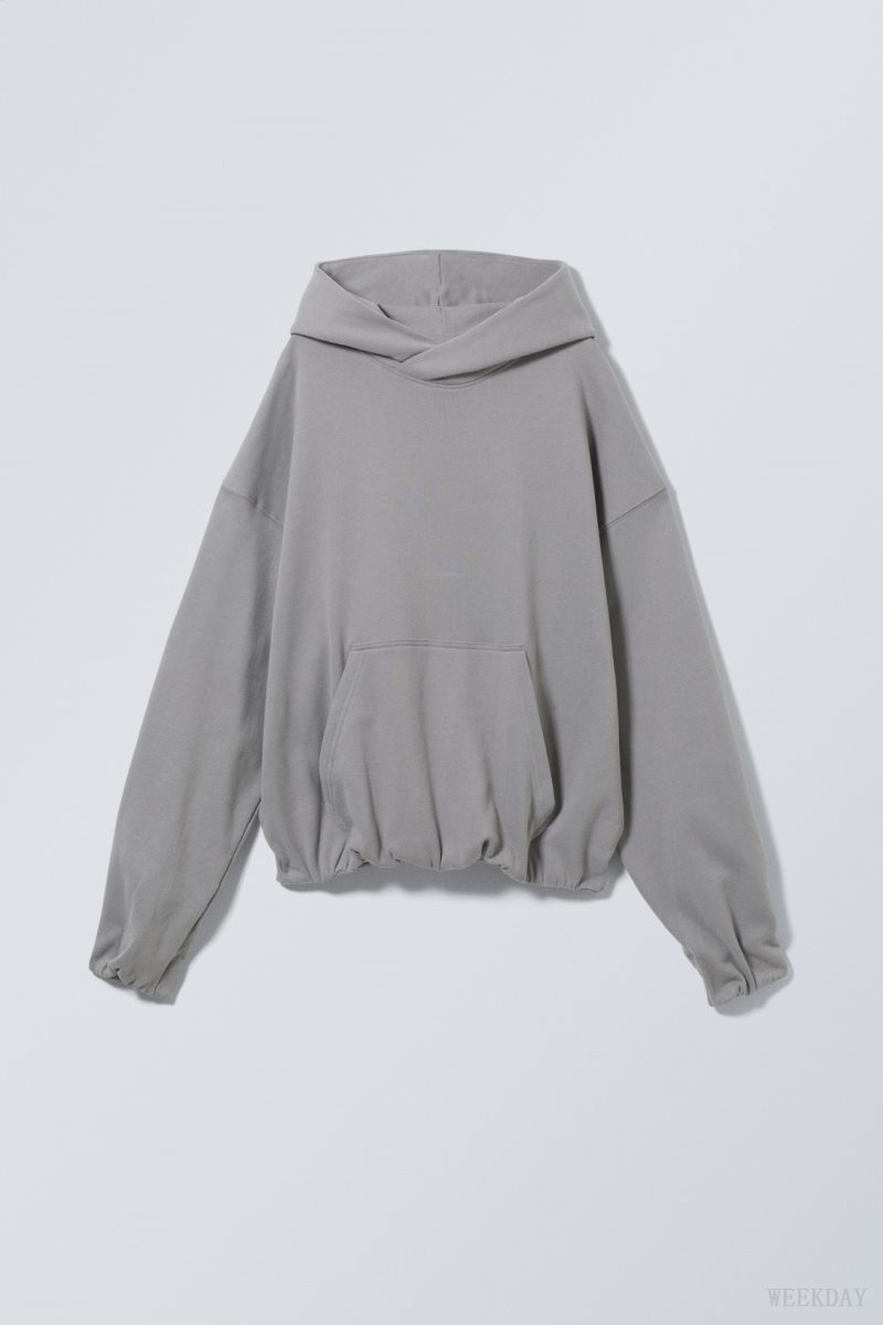 Weekday Nolan Boxy Hoodie グレー | FGMJ0859