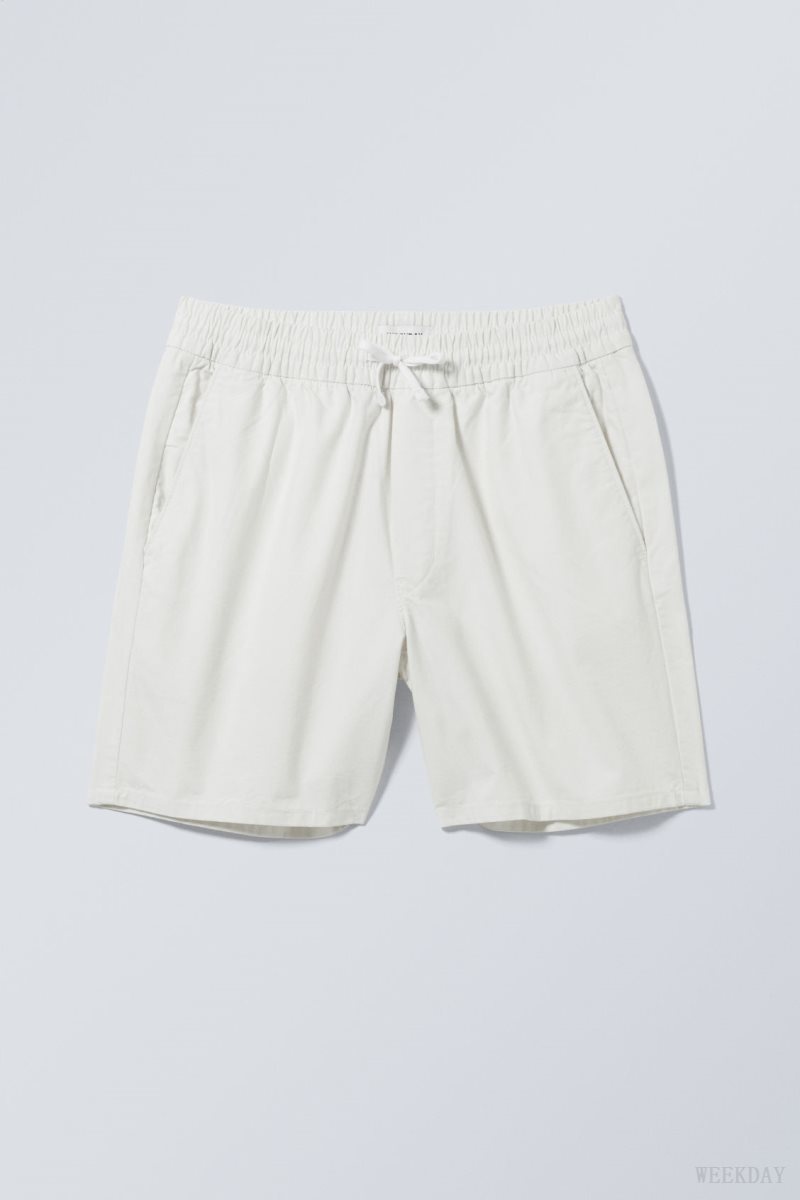 Weekday Olsen Regular Shorts 白 | PGWM8417