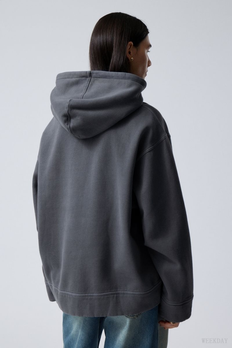 Weekday Oversized Heavyweight Hoodie 暗青 | JVCO5808