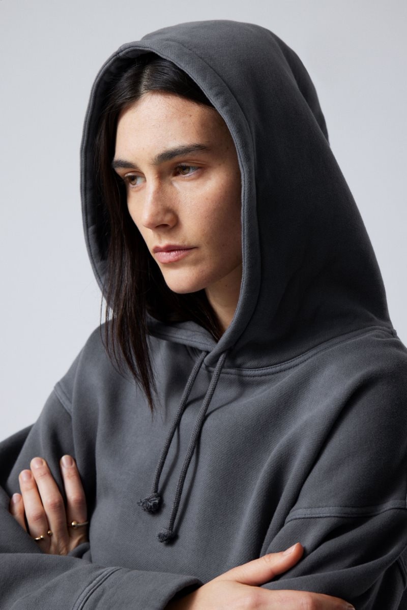 Weekday Oversized Heavyweight Hoodie 暗青 | JVCO5808