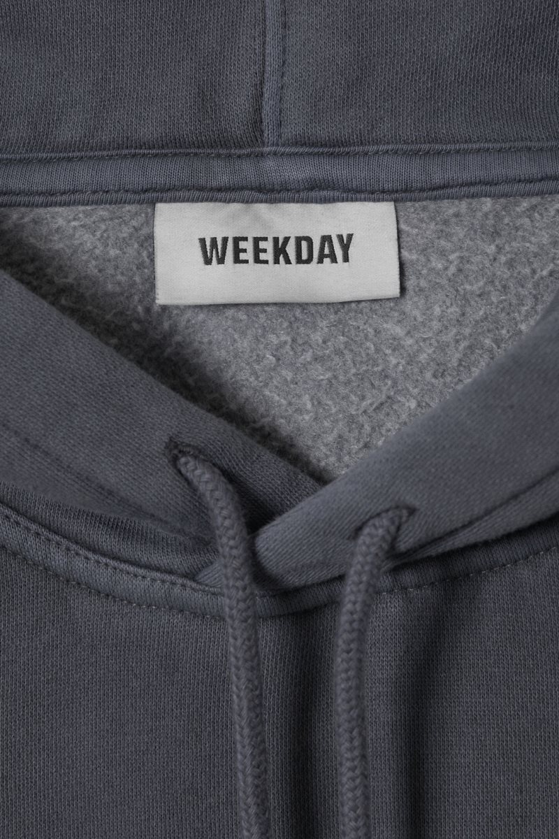 Weekday Oversized Heavyweight Hoodie 暗青 | JVCO5808