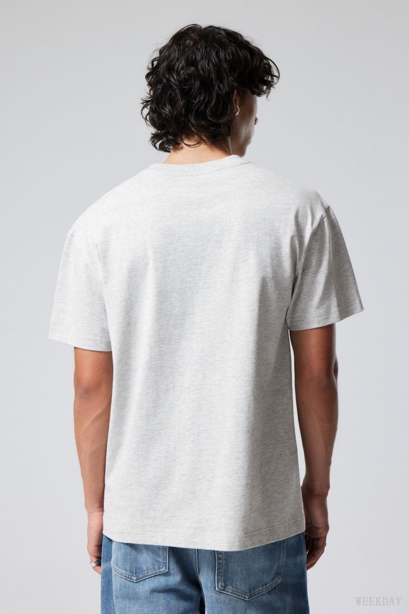 Weekday Oversized Heavyweight T-shirt グレー | CJIP7187