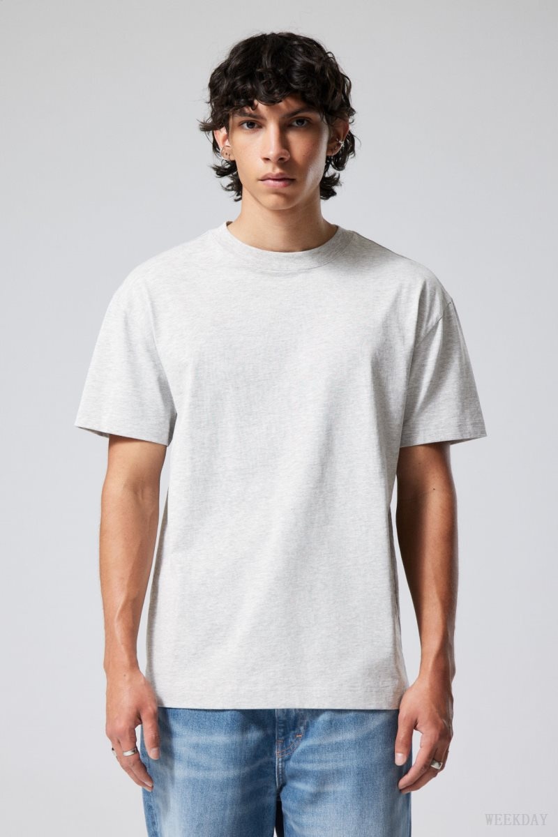 Weekday Oversized Heavyweight T-shirt グレー | CJIP7187