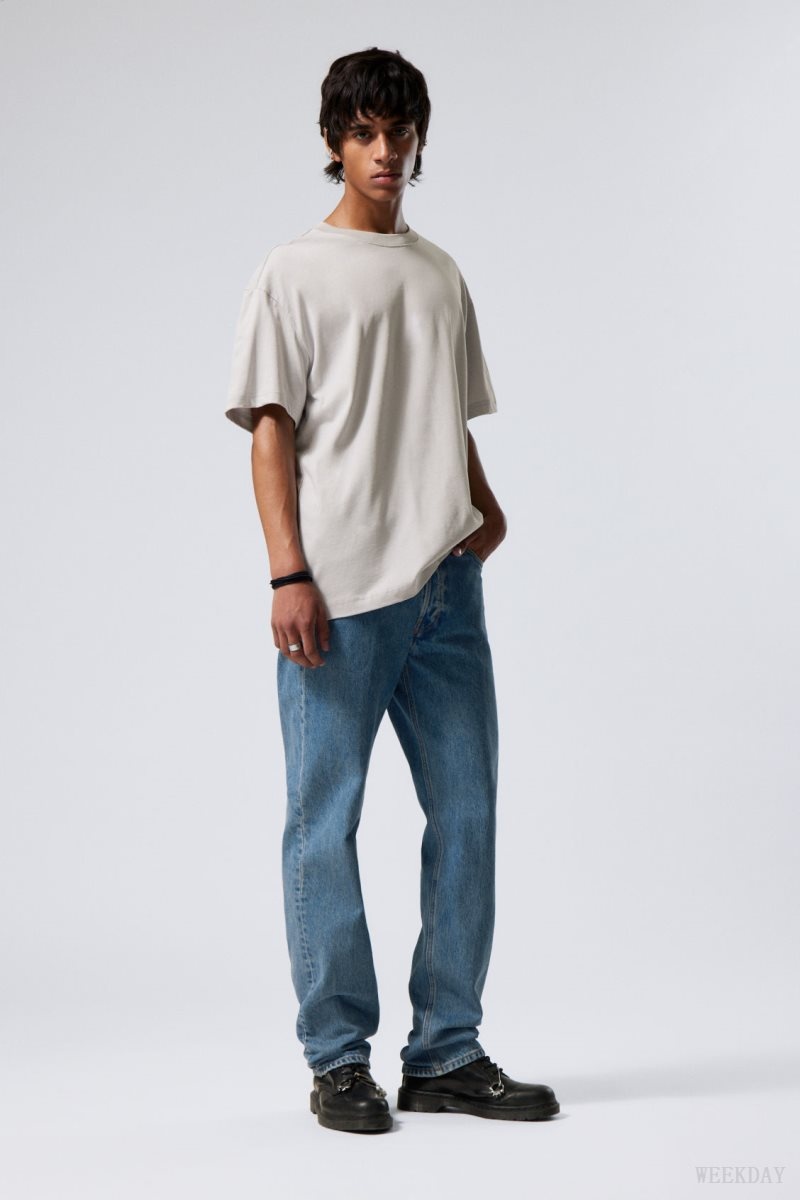 Weekday Oversized Heavyweight T-shirt グレー | CBHZ0233