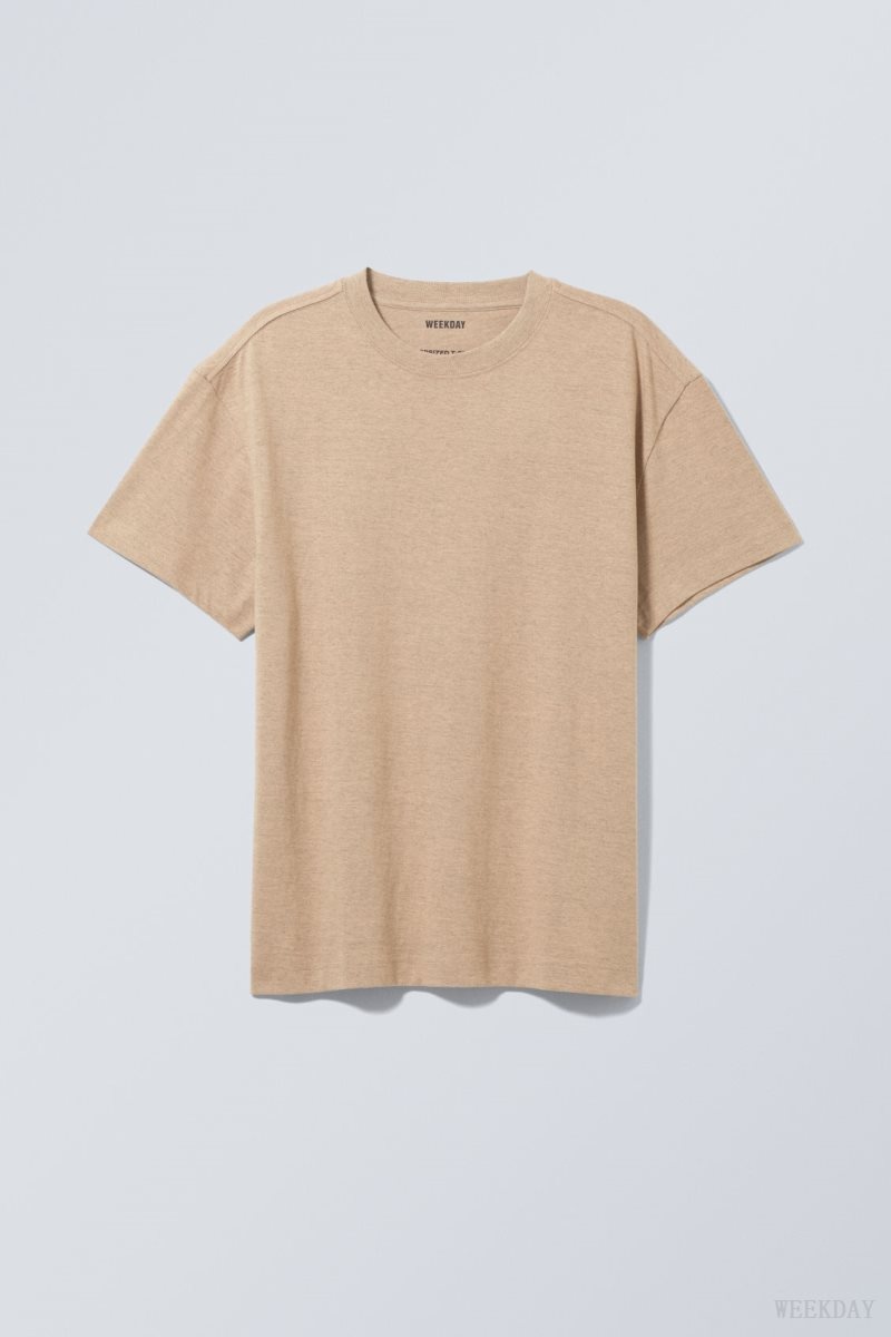 Weekday Oversized Heavyweight T-shirt ブラウン | CXOJ6966