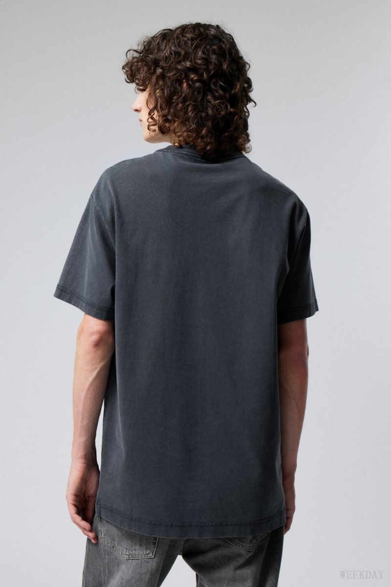 Weekday Oversized Heavyweight T-shirt 暗青 | HSYK1705