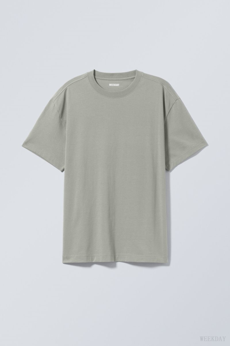 Weekday Oversized Heavyweight T-shirt グレー | LLWX6667