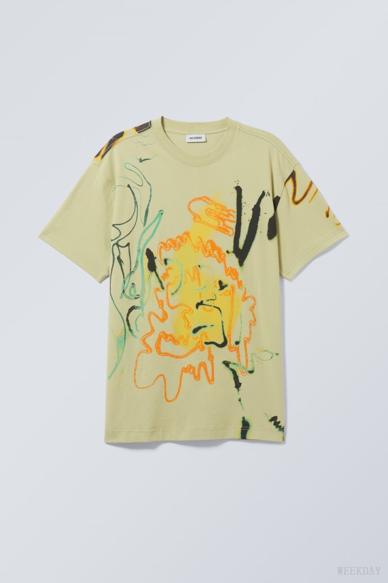 Weekday Oversized グラフィック Printed T-shirt Airbrushed | UPCP2432