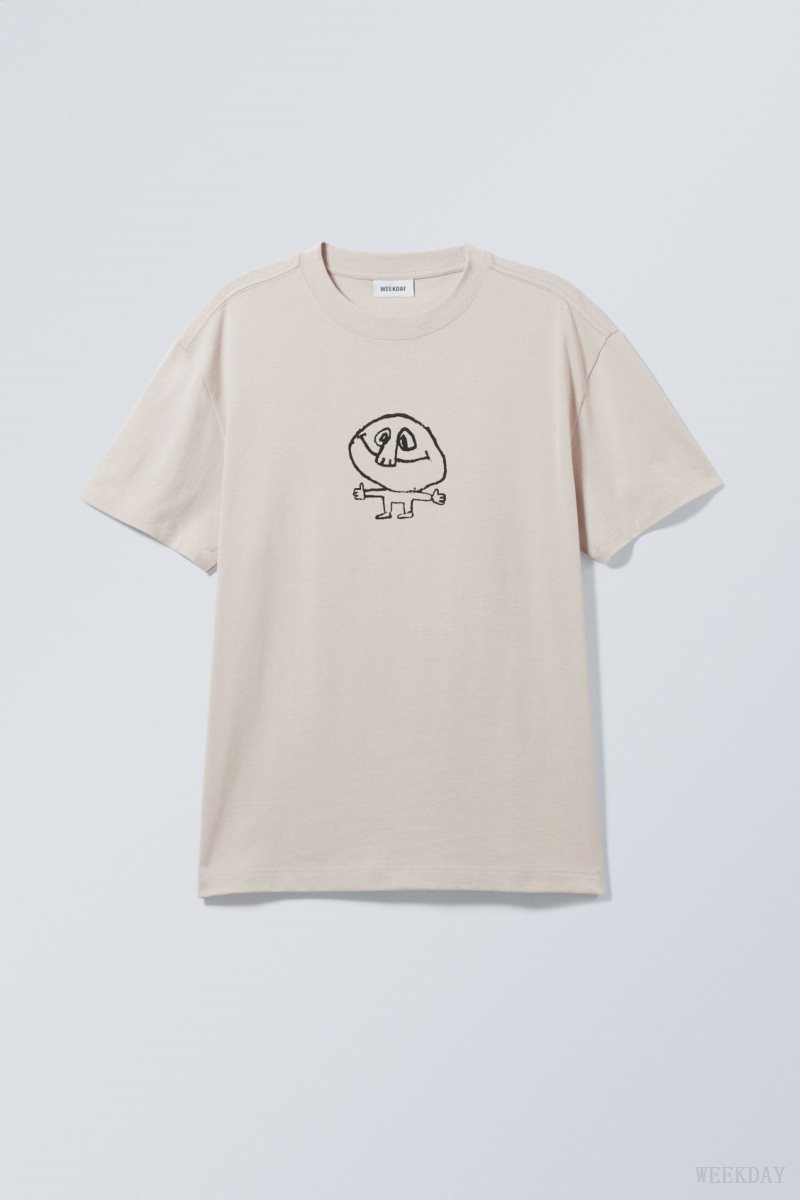 Weekday Oversized グラフィック Printed T-shirt Little Guy | UZZU0652