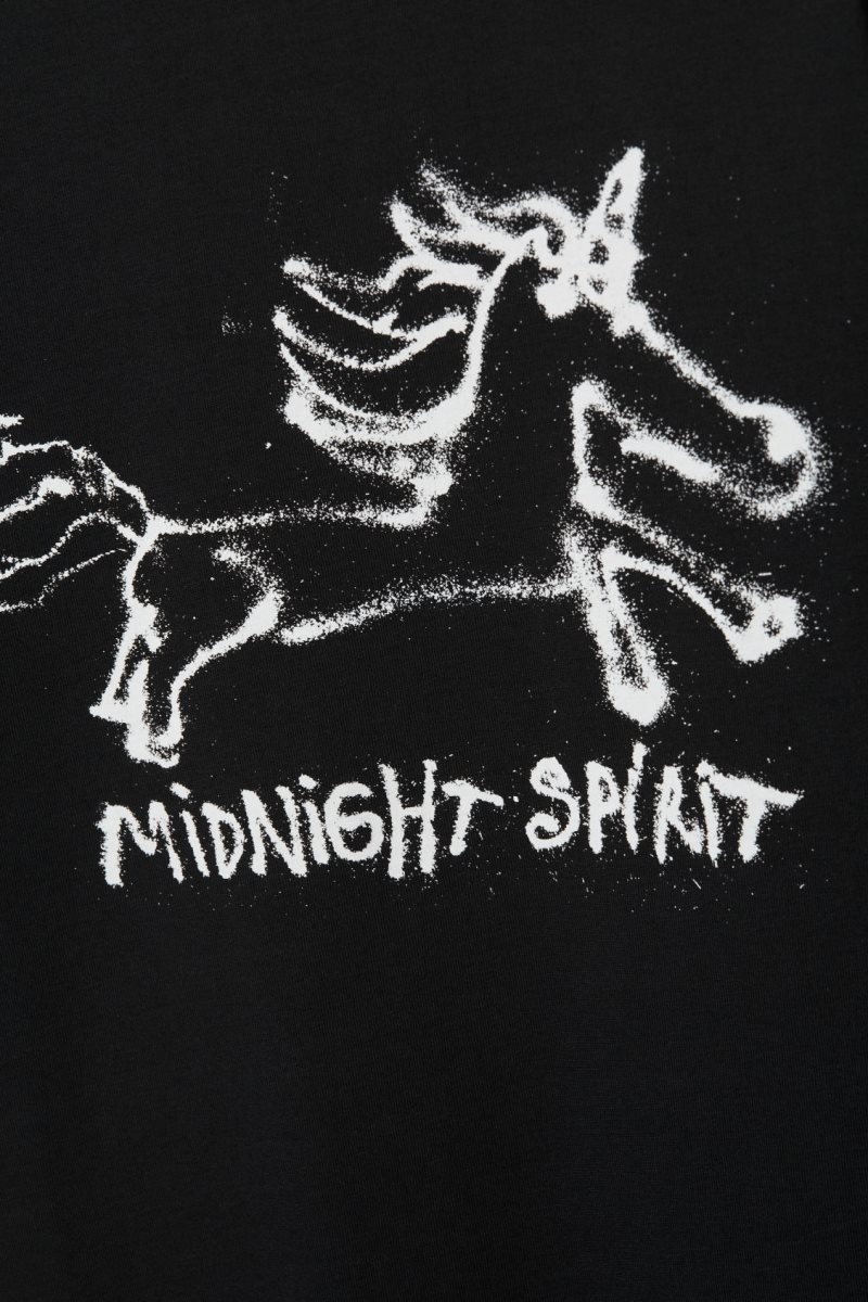 Weekday Oversized グラフィック Printed T-shirt Midnight Spirit | ZBCT9533