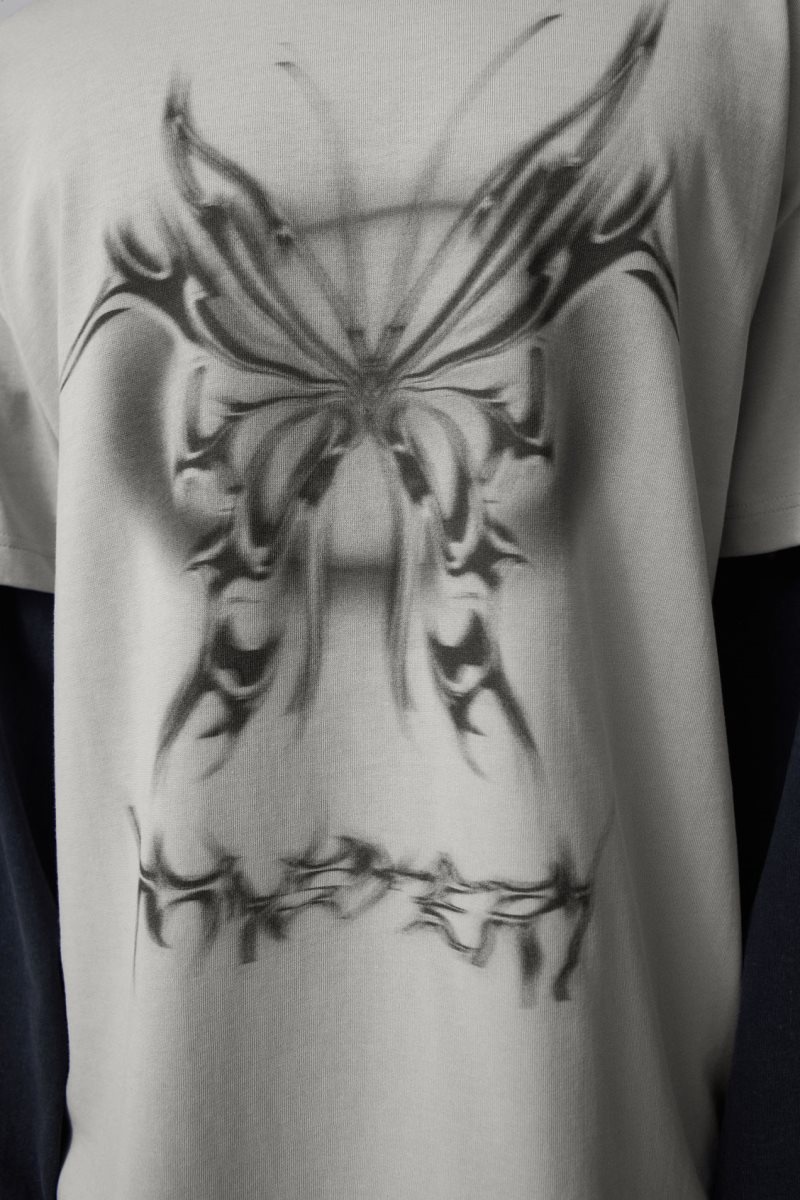 Weekday Oversized グラフィック Printed T-shirt Mystery Butterfly | ZXFO7059