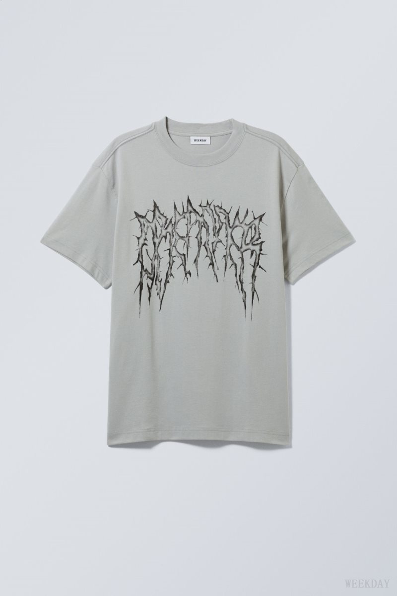 Weekday Oversized グラフィック Printed T-shirt Spikey Dreamer | LKCF8189