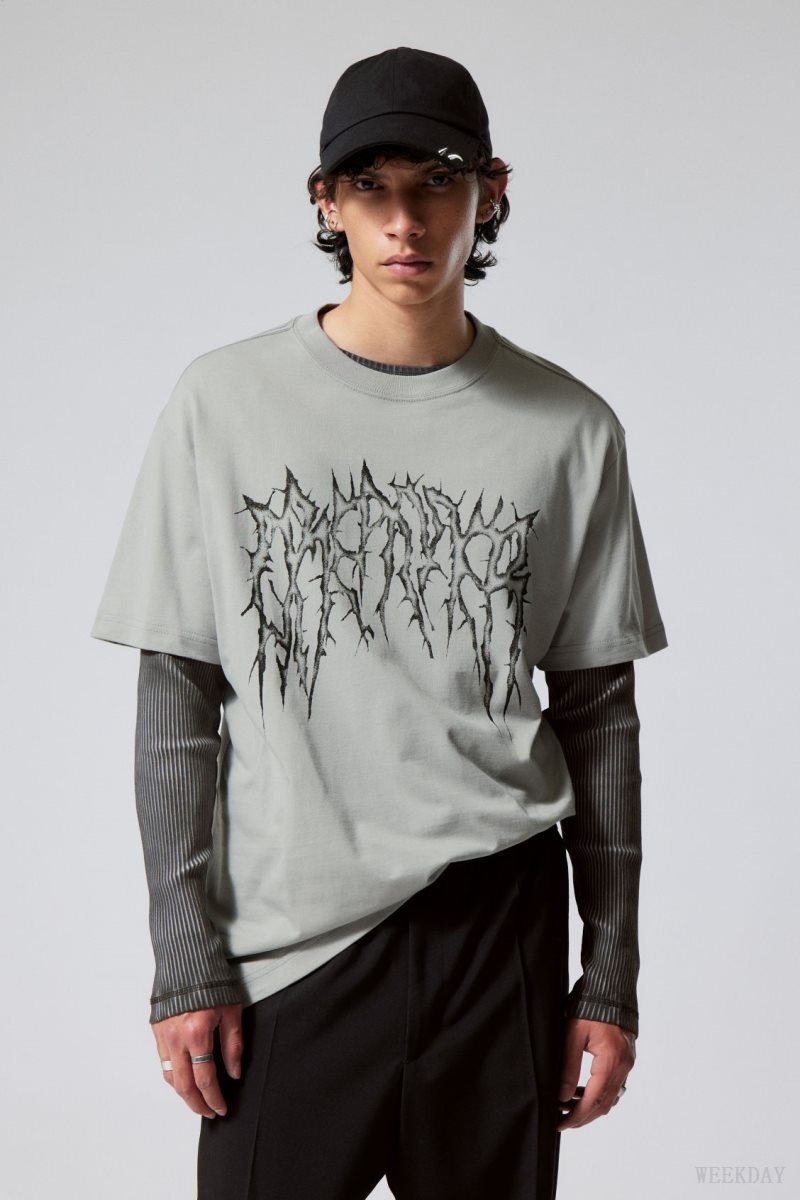 Weekday Oversized グラフィック Printed T-shirt Spikey Dreamer | AICT7669