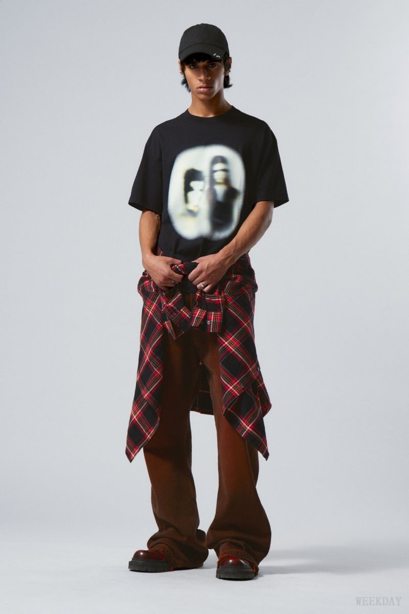 Weekday Oversized グラフィック Printed T-shirt The Blurry Band | JERG1456