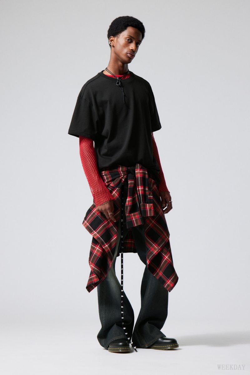 Weekday Oversized グラフィック Printed T-shirt 黒 | FJTK9397