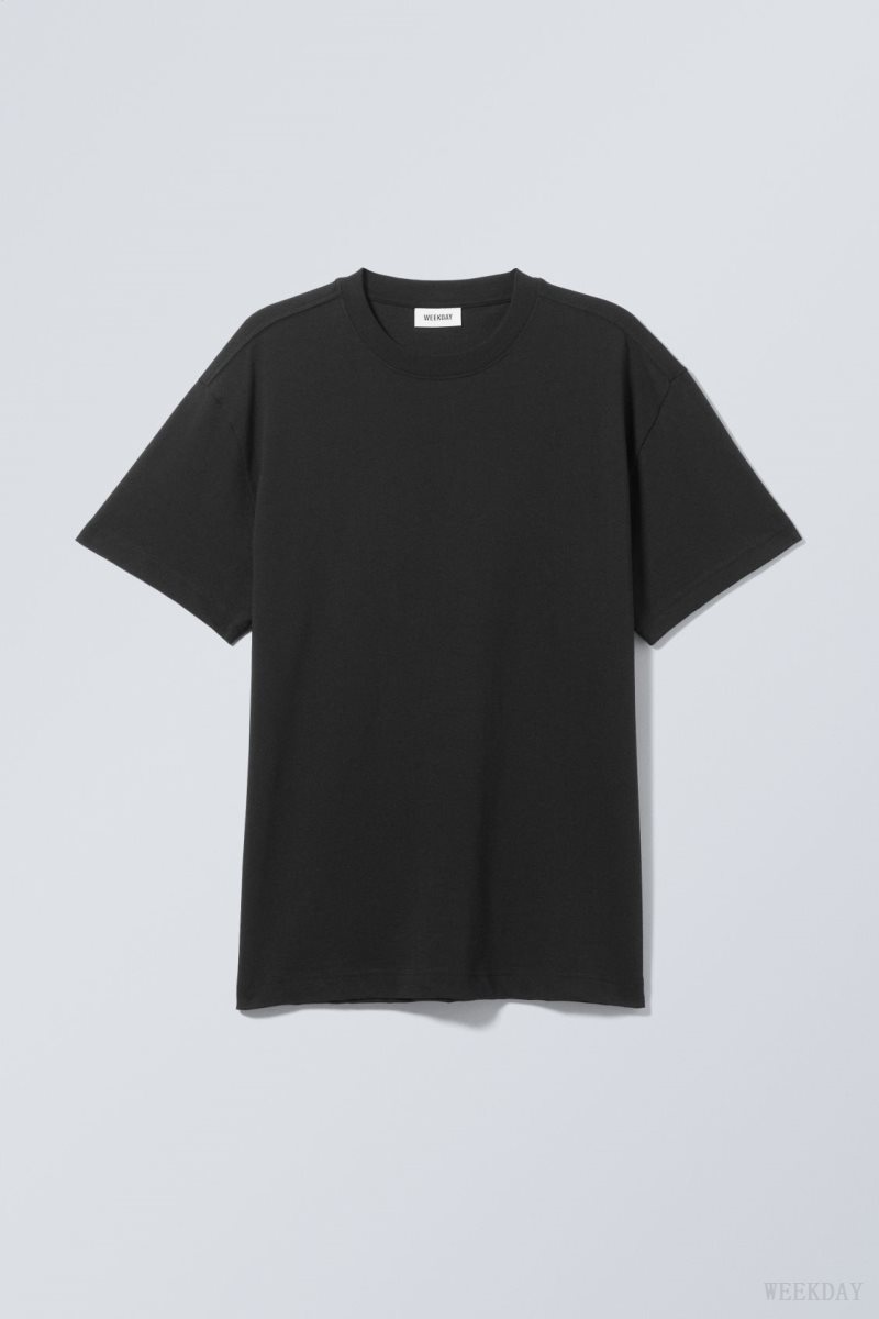 Weekday Oversized グラフィック Printed T-shirt 黒 | FJTK9397