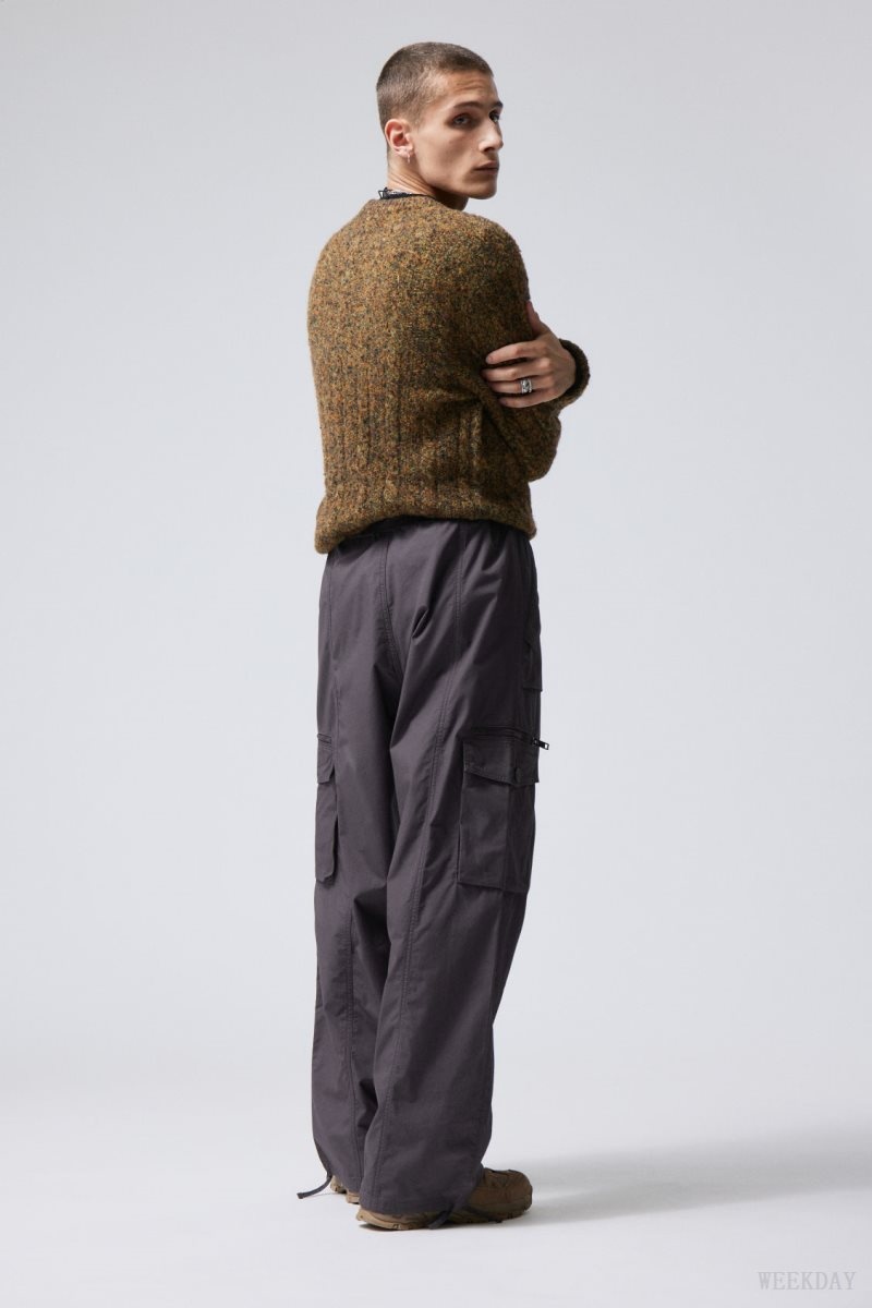 Weekday Piper Loose Cargo Trousers 暗グレー | QBKO0721