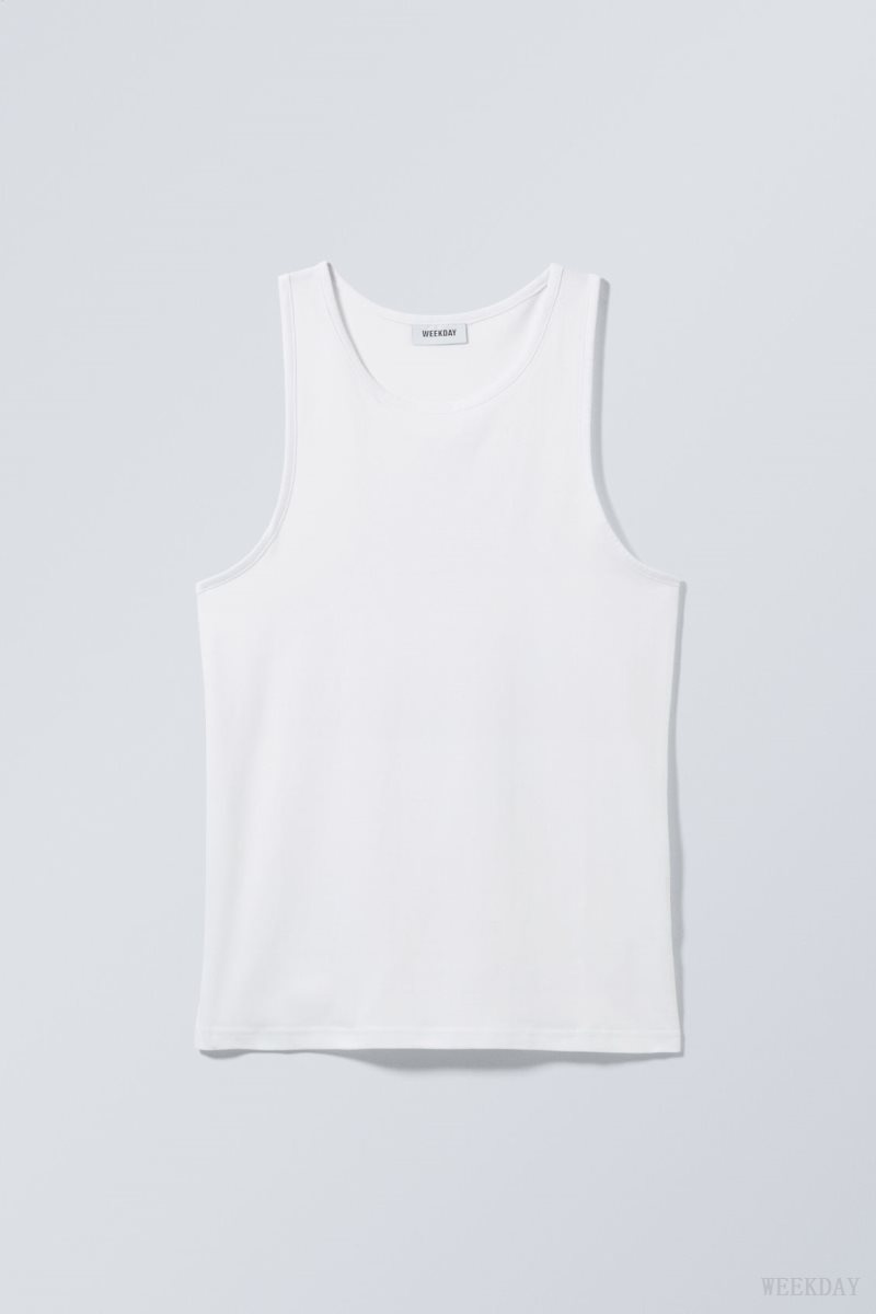 Weekday Regular Tank Top 白 | WUOW5364