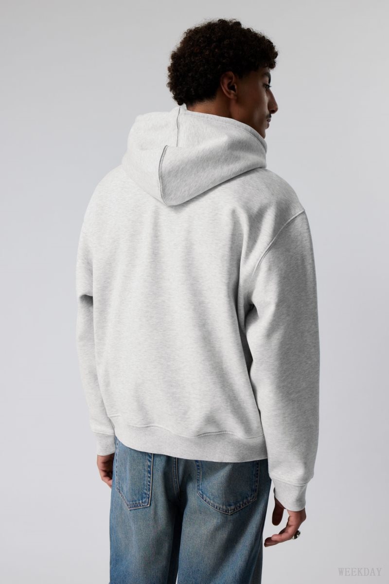 Weekday Relaxed Heavy Hoodie グレー | AZZH2951