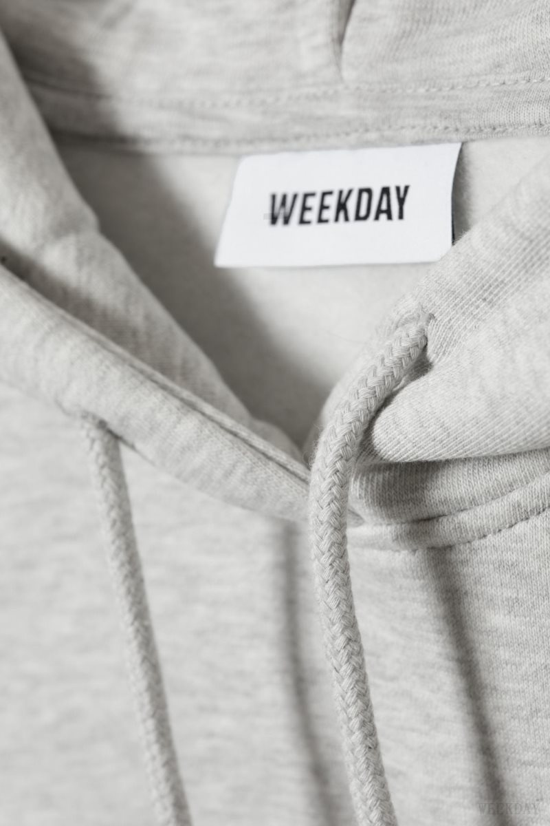 Weekday Relaxed Heavy Hoodie グレー | AZZH2951