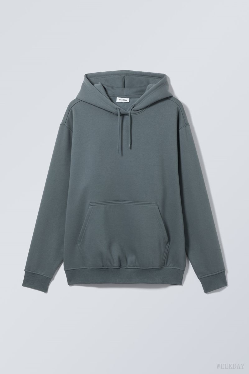 Weekday Relaxed Heavy Hoodie 暗ターコイズ | HQXM0757