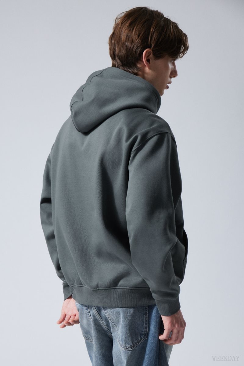 Weekday Relaxed Heavy Hoodie 暗ターコイズ | HQXM0757