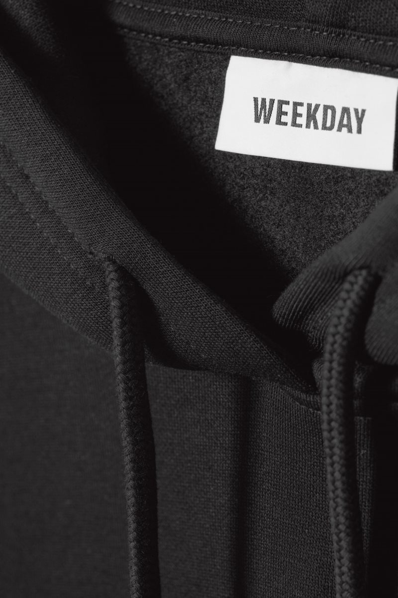 Weekday Relaxed Heavy Hoodie 黒 | QTUO2746