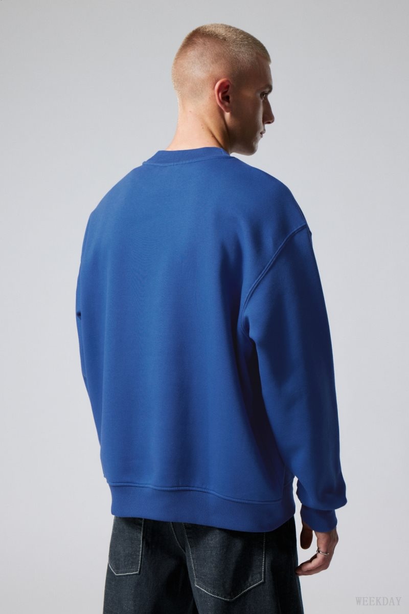 Weekday Relaxed Heavyweight Sweatshirt 青 | IQAM0528