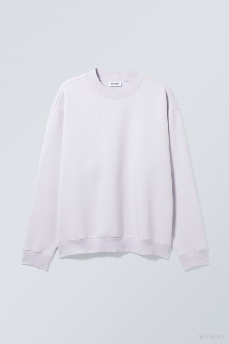 Weekday Relaxed Heavyweight Sweatshirt 紫 | ZZPI8193