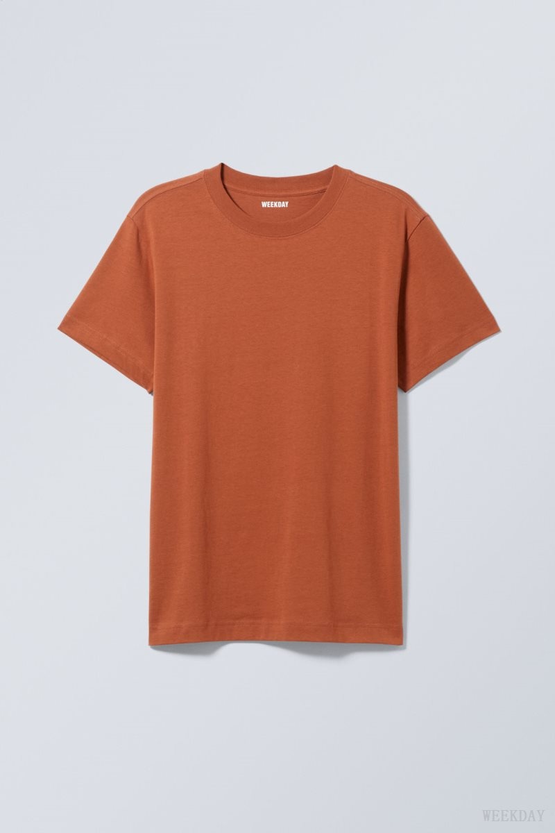 Weekday Relaxed Midweight T-shirt オレンジ | ZSUC0810