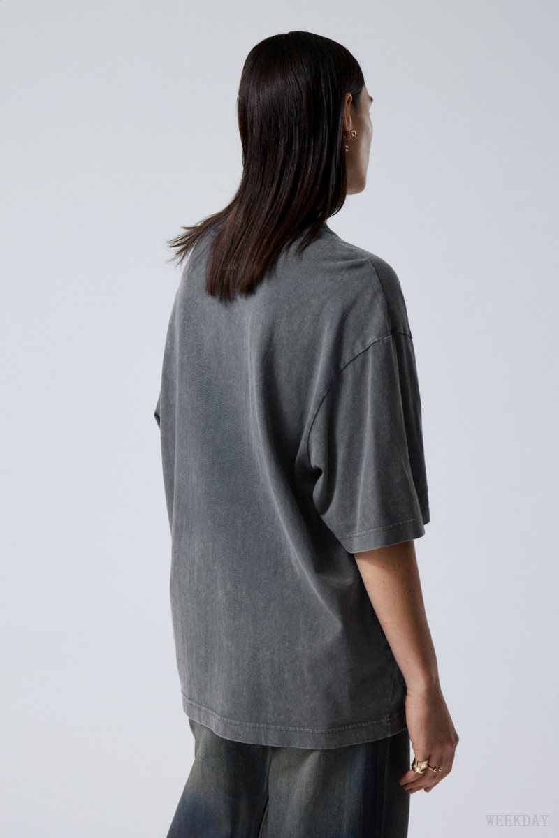 Weekday Soft Oversized T-shirt 青 | BQMQ9507