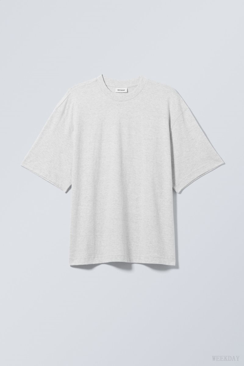 Weekday Soft Oversized T-shirt ライトグレー | IRQQ6801