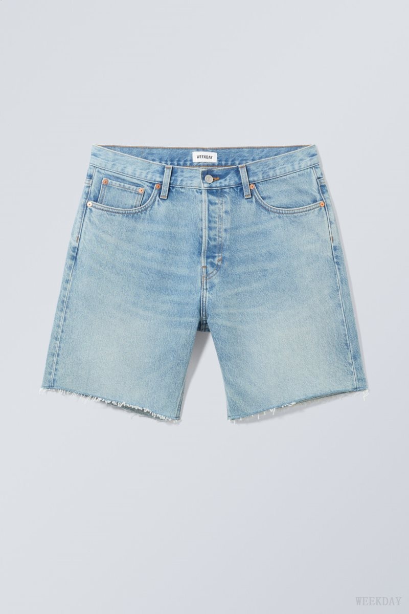 Weekday Space Relaxed Denim Shorts 青 | HWXP4433