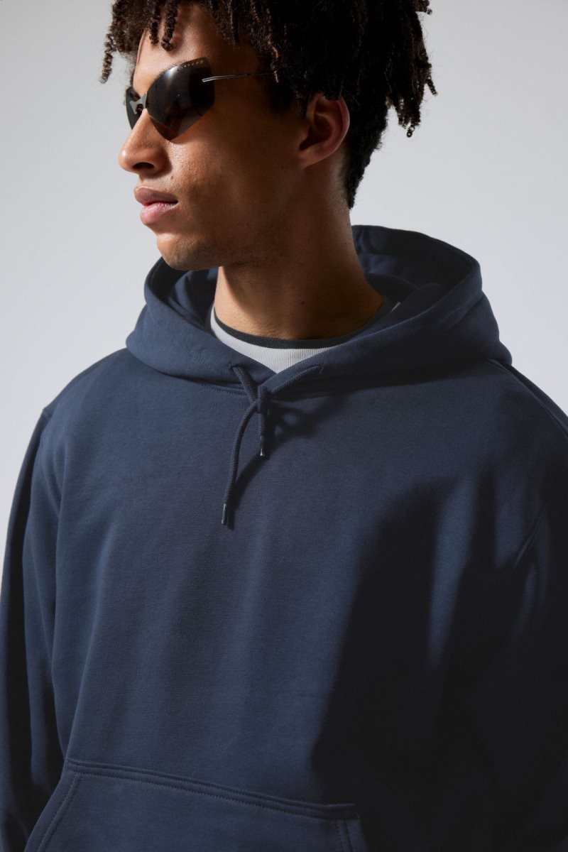 Weekday Standard Midweight Hoodie 暗青 | AOOS4414