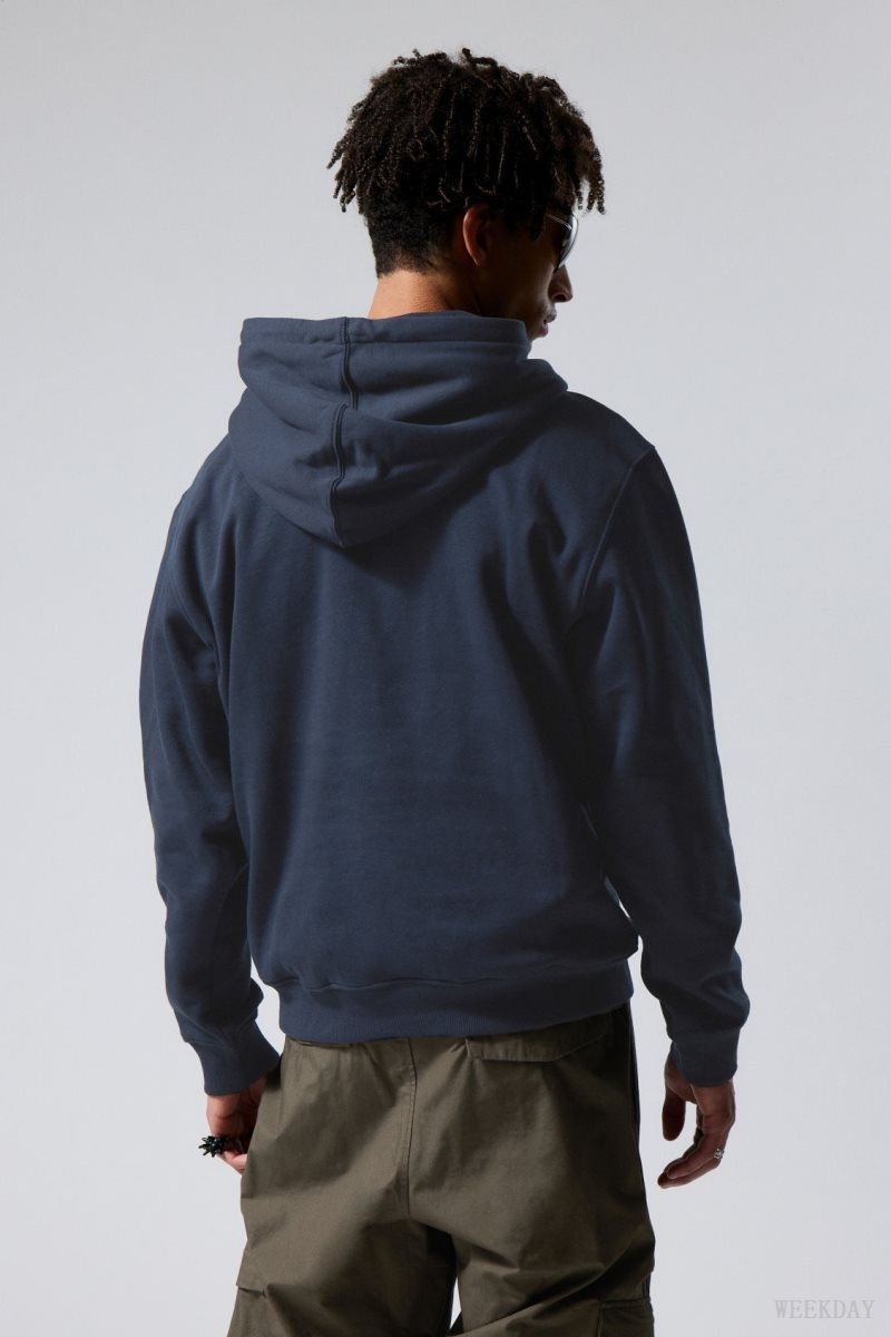 Weekday Standard Midweight Hoodie 暗青 | AOOS4414