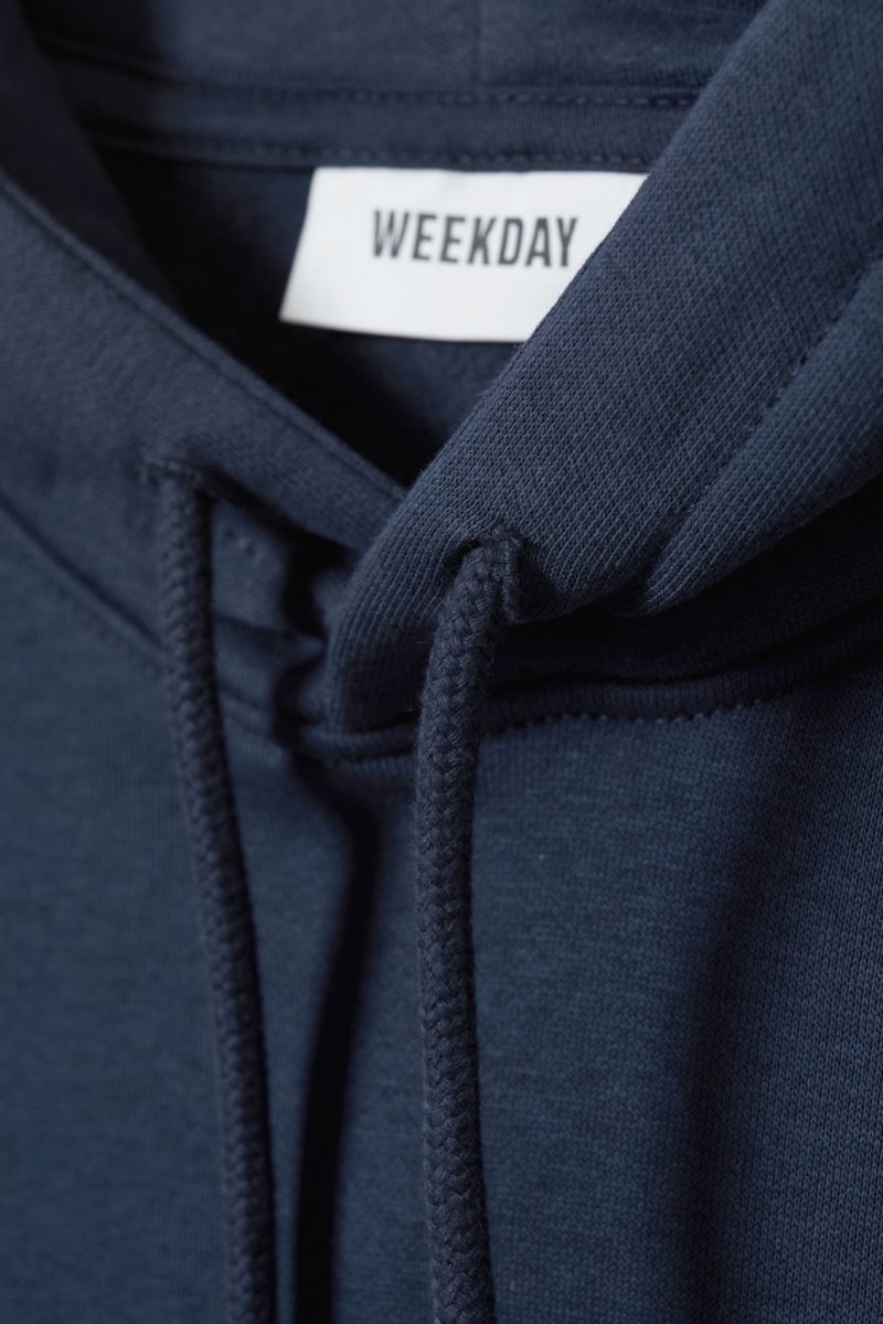 Weekday Standard Midweight Hoodie 暗青 | AOOS4414