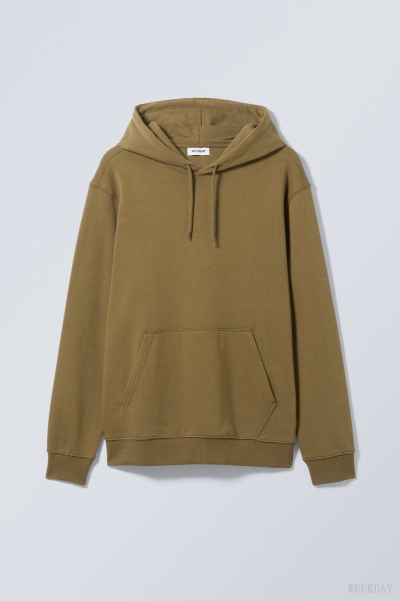 Weekday Standard Midweight Hoodie カーキ | JZBC2639