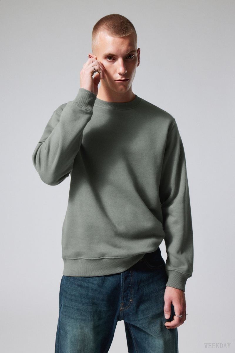 Weekday Standard Midweight Sweatshirt カーキ | HOLT5719