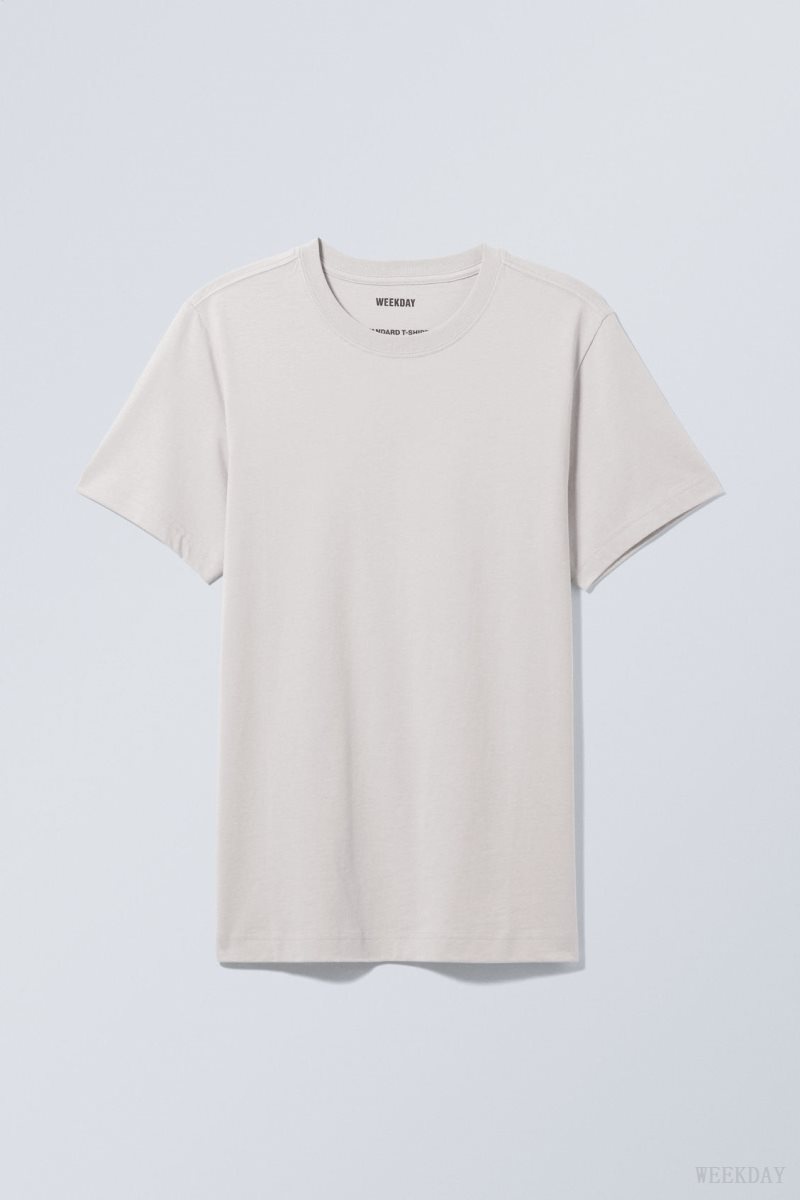 Weekday Standard Midweight T-shirt グレー | XJGB4538