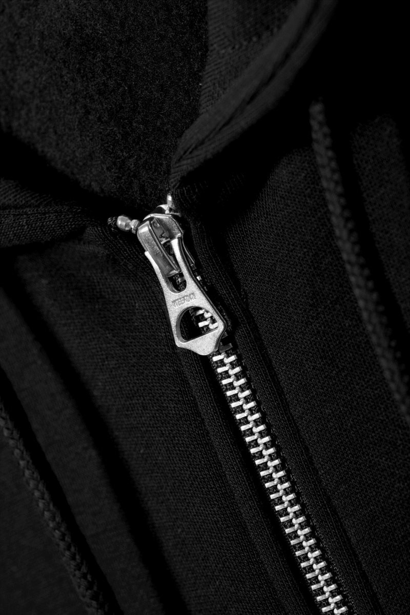 Weekday Standard Midweight Zip Hoodie 黒 | ZBOA8262