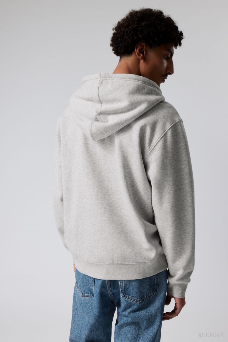 Weekday Standard Midweight Zip Hoodie グレー | KPLE0514