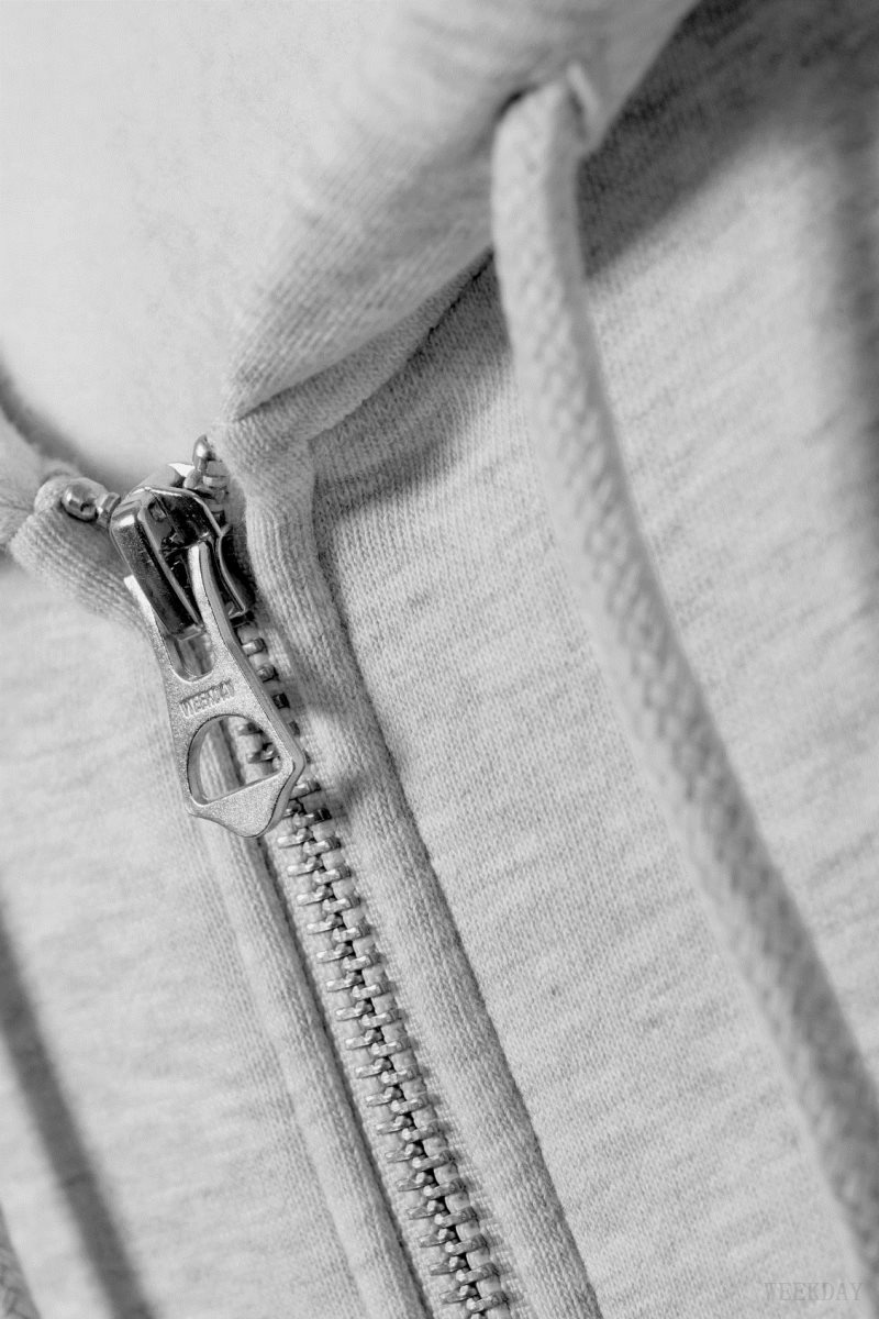 Weekday Standard Midweight Zip Hoodie グレー | KPLE0514