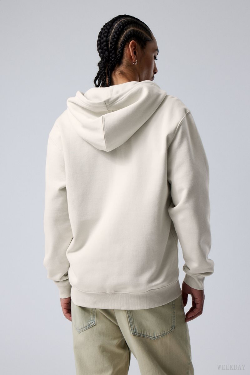 Weekday Standard Midweight Zip Hoodie ライトグレー | YJNO9396