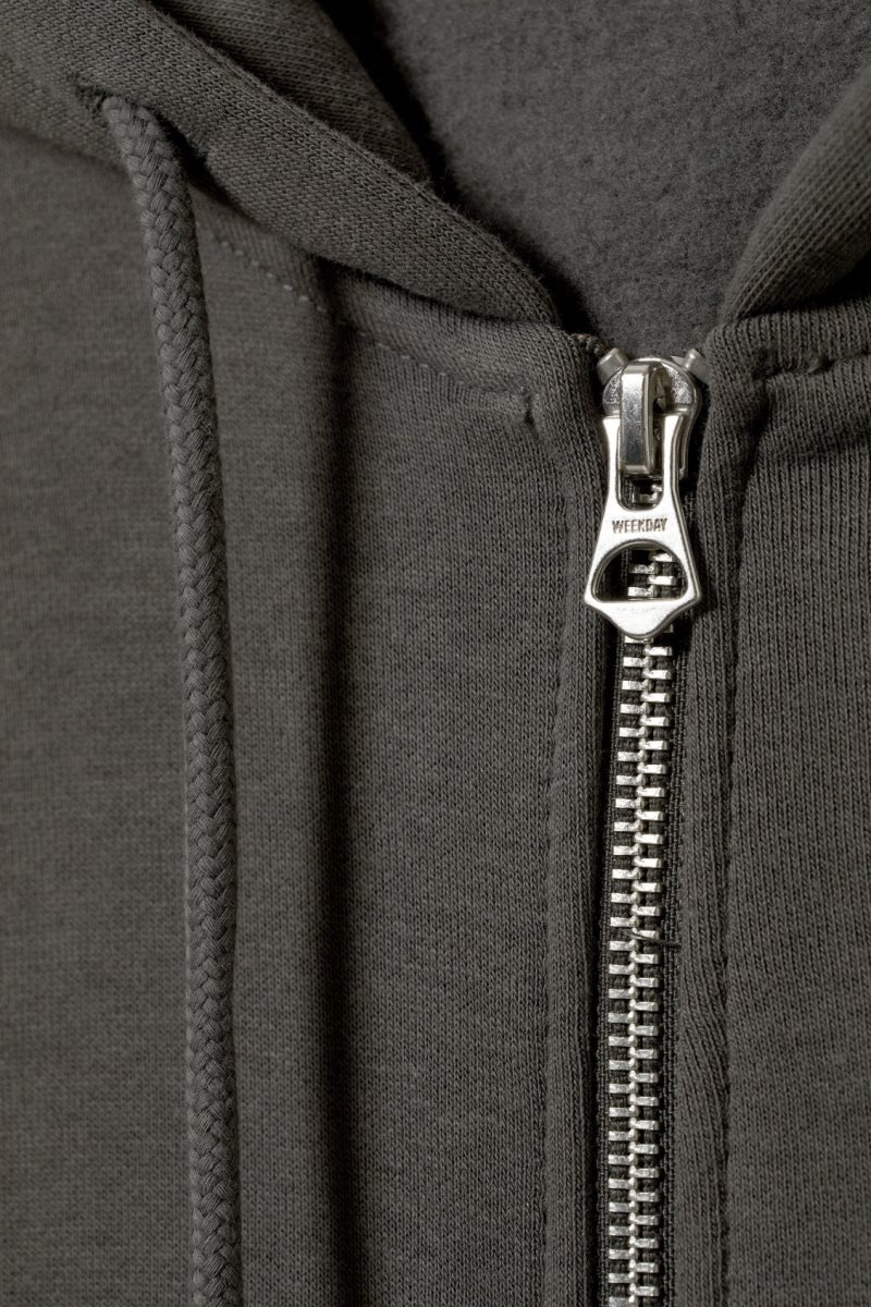 Weekday Standard Midweight Zip Hoodie 暗グレー | WQNY8328