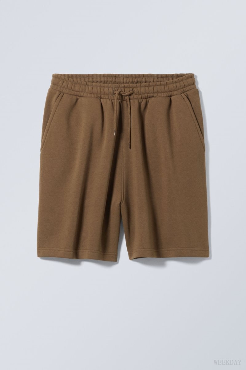 Weekday Standard Sweatshorts 暗カーキ | DUMU3626