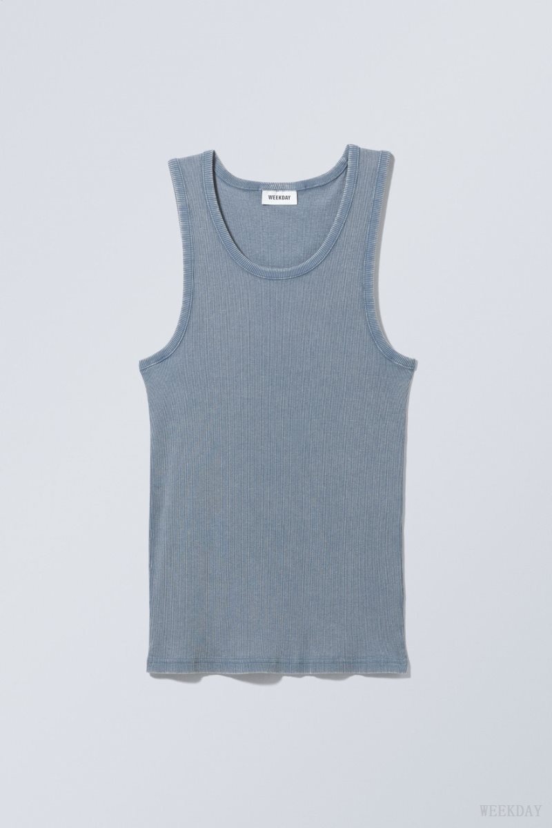 Weekday Standard Tank Top 青 | PKHV8996